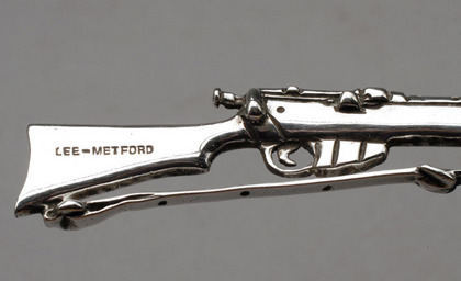 Boer War Souvenir Silver Teaspoon - Lee-Metford Rifle
